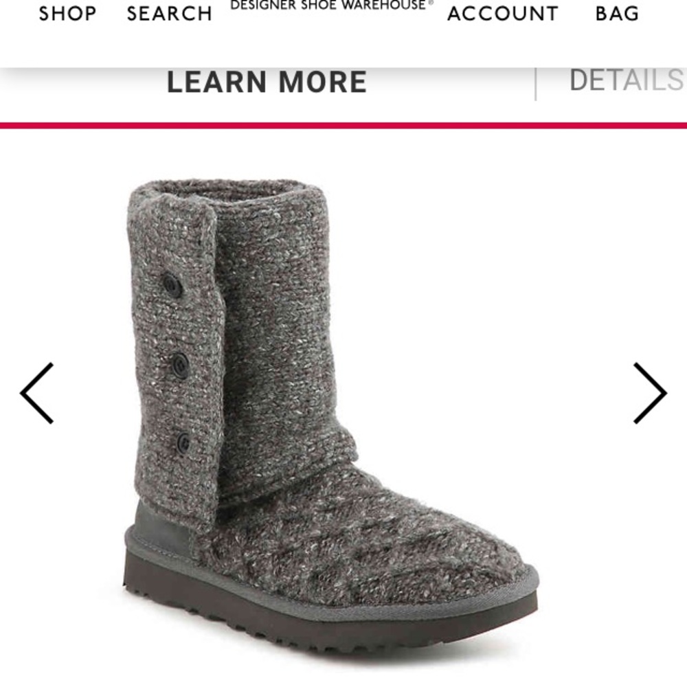 Ugg Gray Lattice Cardy Boots